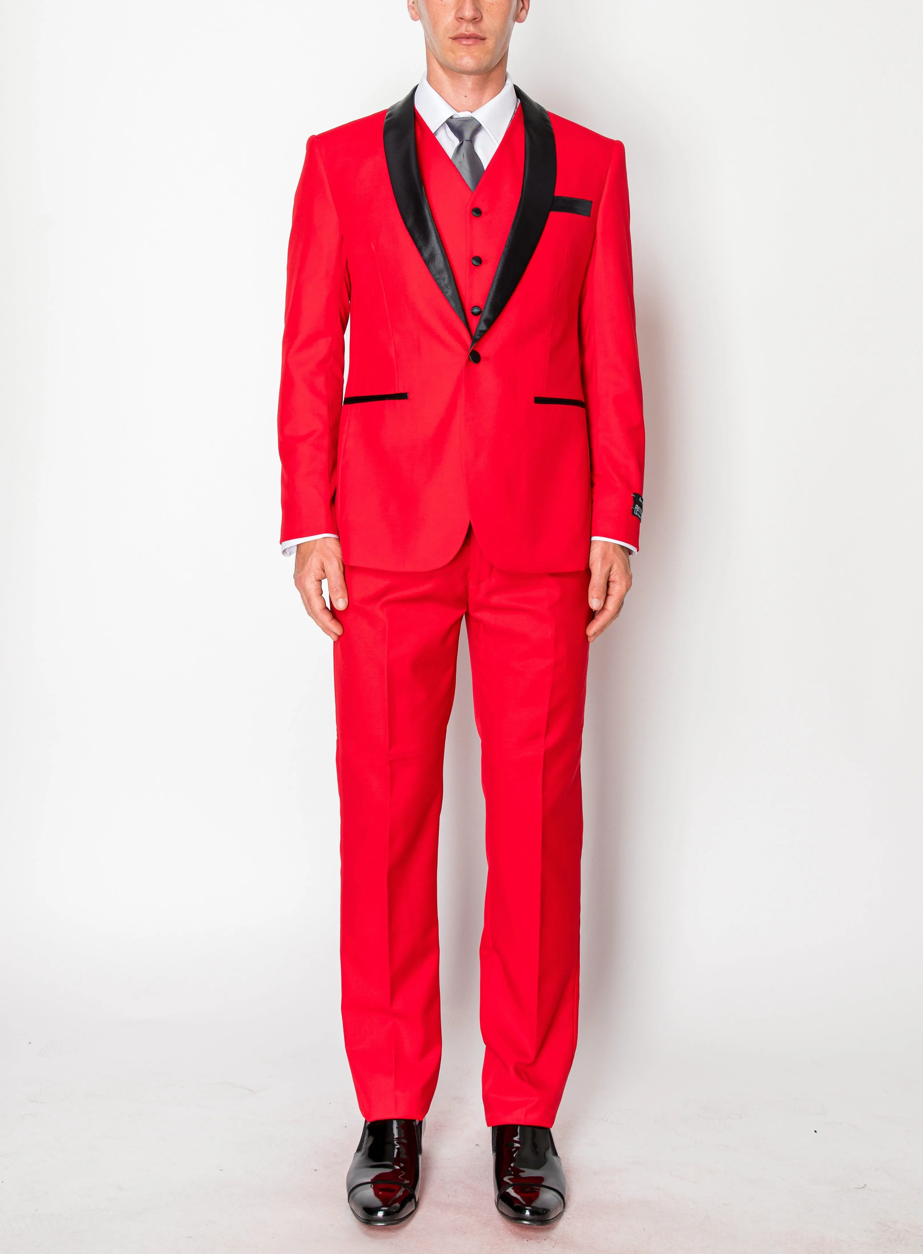 3 Piece Slim Fit Tuxedo - Red (1874508)