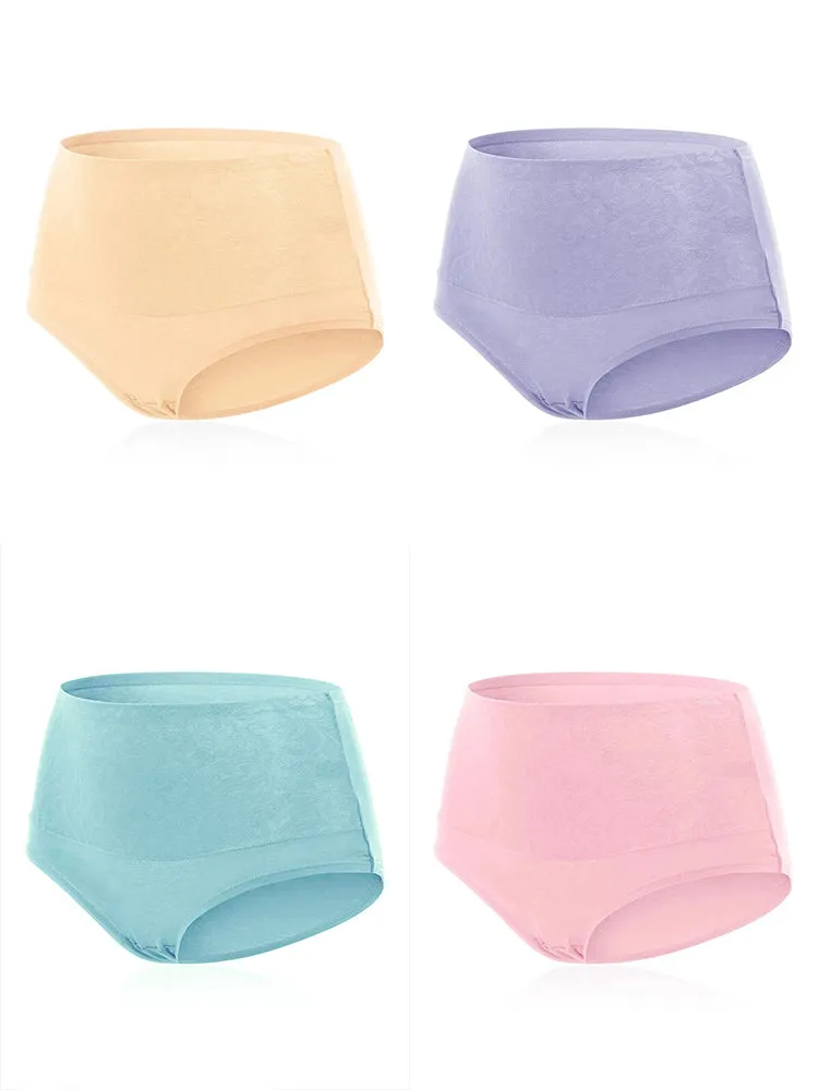 4-Pack Cotton High Waist Tummy Control Panties