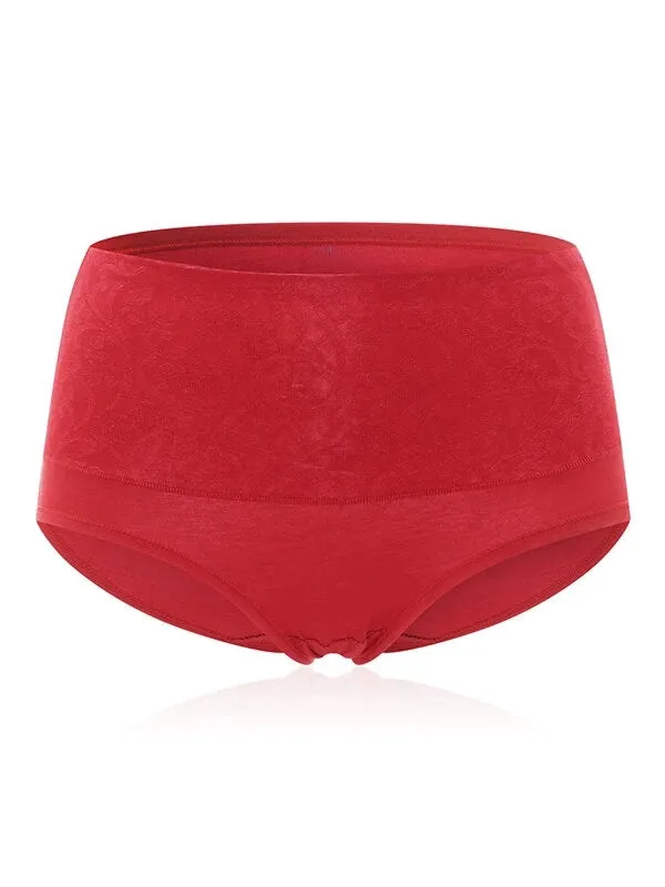 4-Pack Cotton High Waist Tummy Control Panties