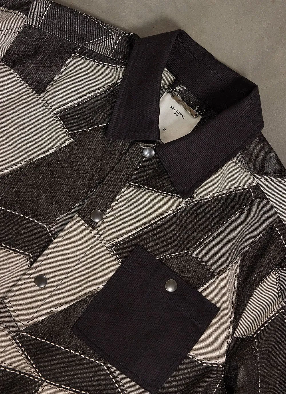 All Sorts Patchwork Overshirt | Denim | Grey & Black
