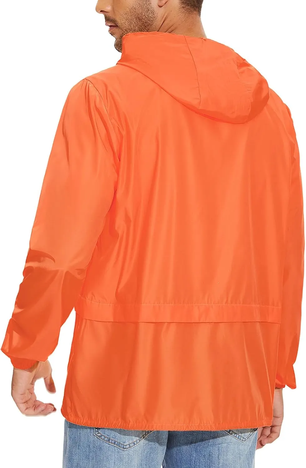 American Trends Raincoat for Men Waterproof with Hood Mens Rain Jacket Windbreaker Jackets Rain Coat