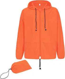 American Trends Raincoat for Men Waterproof with Hood Mens Rain Jacket Windbreaker Jackets Rain Coat