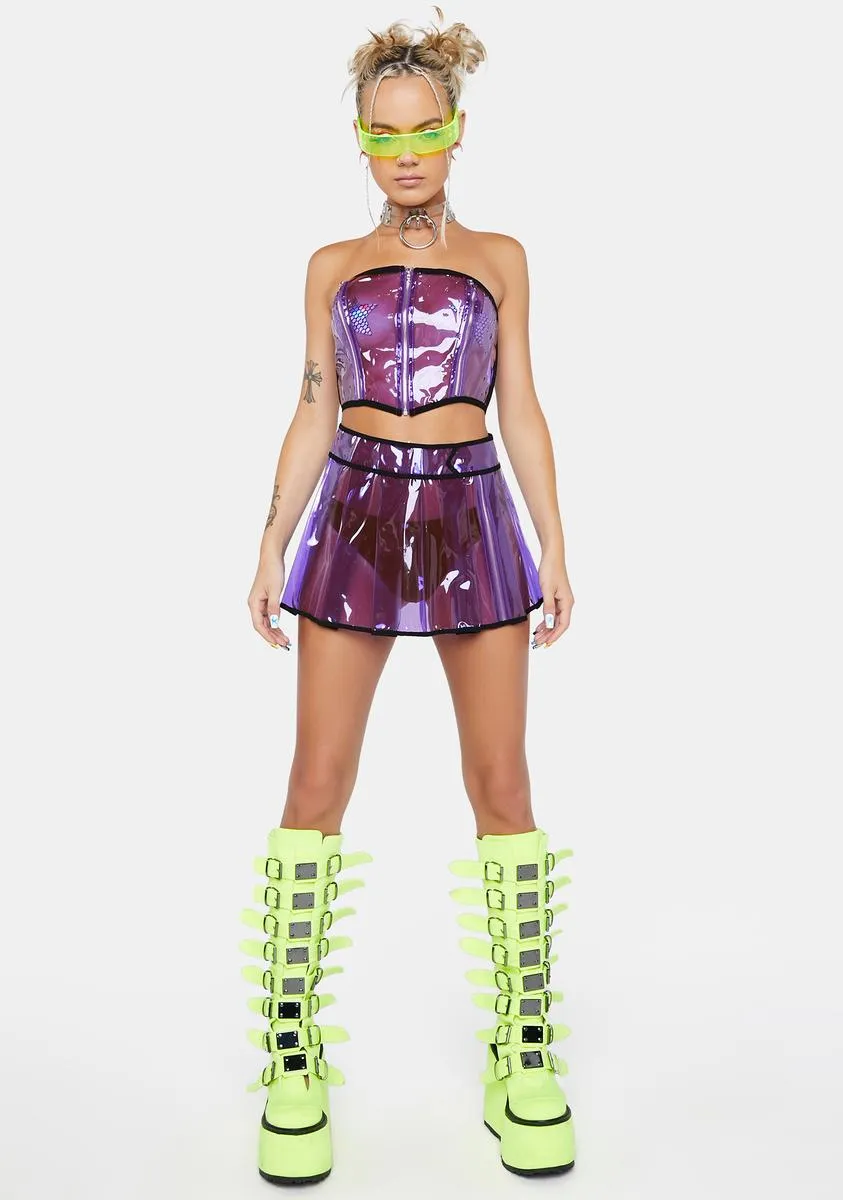 Astro Vision Vinyl Corset Top