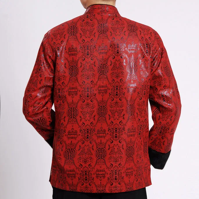 Auspicious Pattern Mandarin Collar Traditional Chinese Jacket