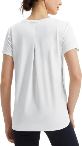 baleaf Women's Short Sleeve Workout Shirts Athletic Running Yoga Tops with Curved Hem Quick Dry Sun T-Shirt UPF 50 