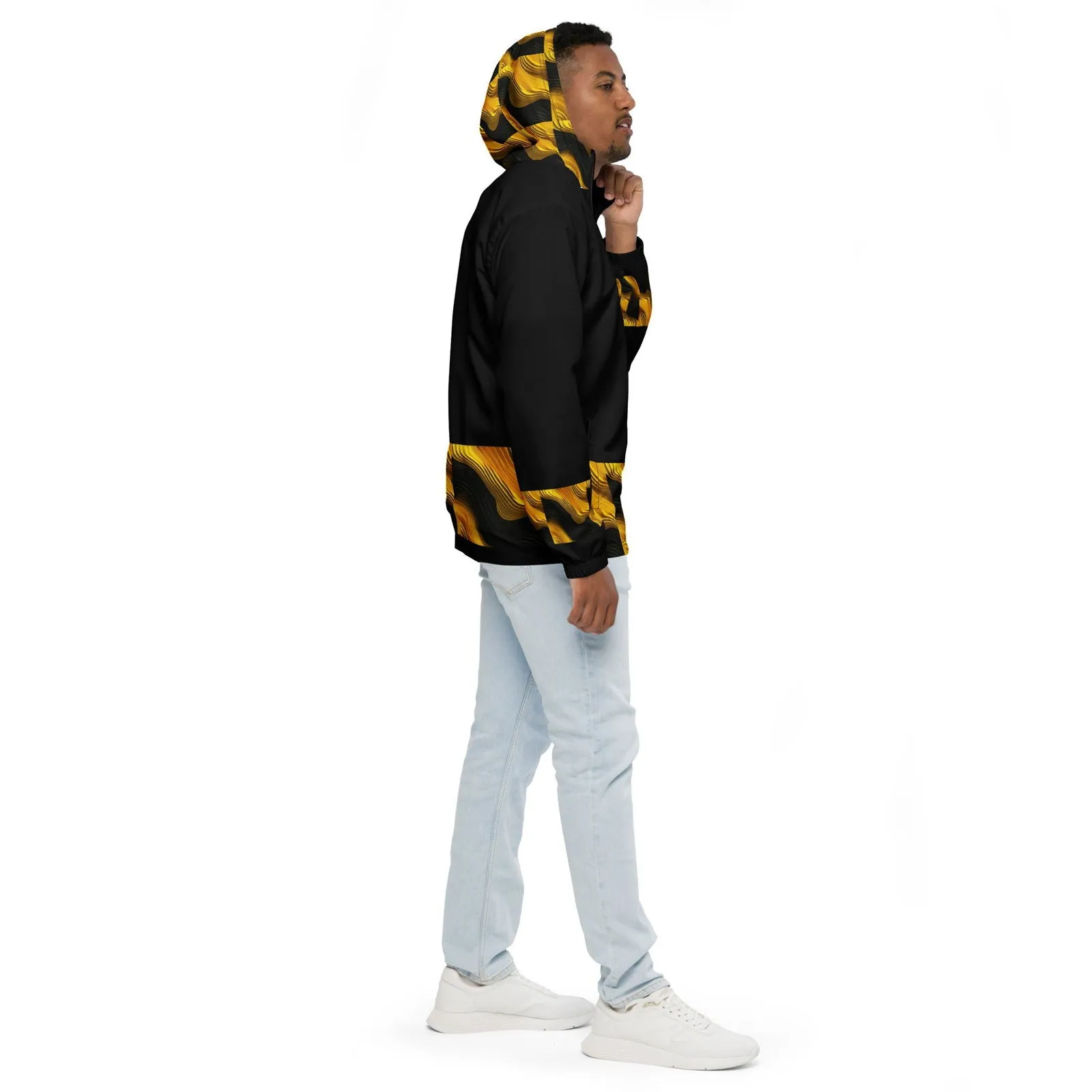 Black & Yellow Men’s Windbreaker