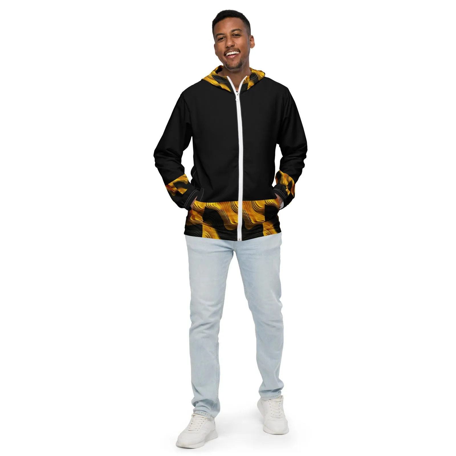 Black & Yellow Men’s Windbreaker