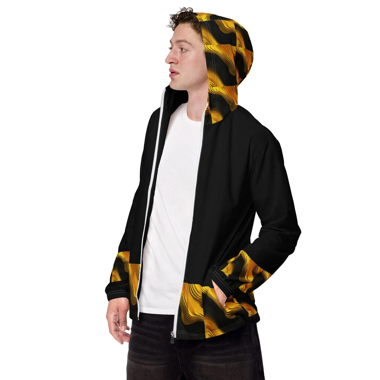 Black & Yellow Men’s Windbreaker