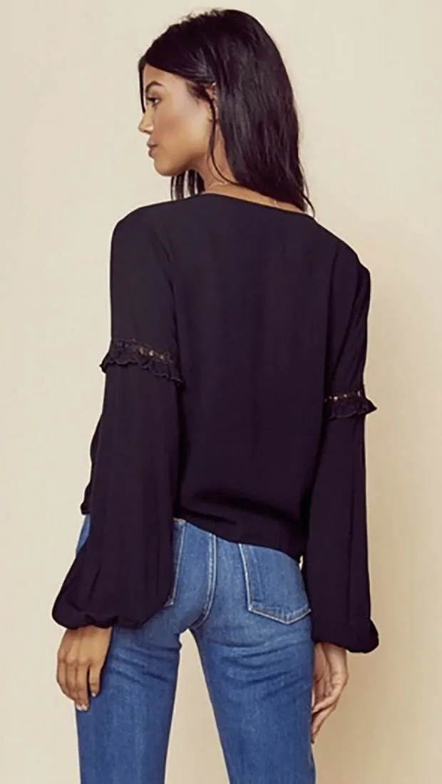 Blue Life Holly Top Black