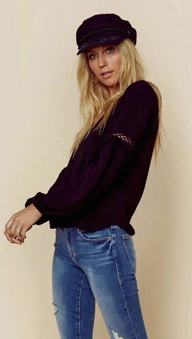 Blue Life Holly Top Black