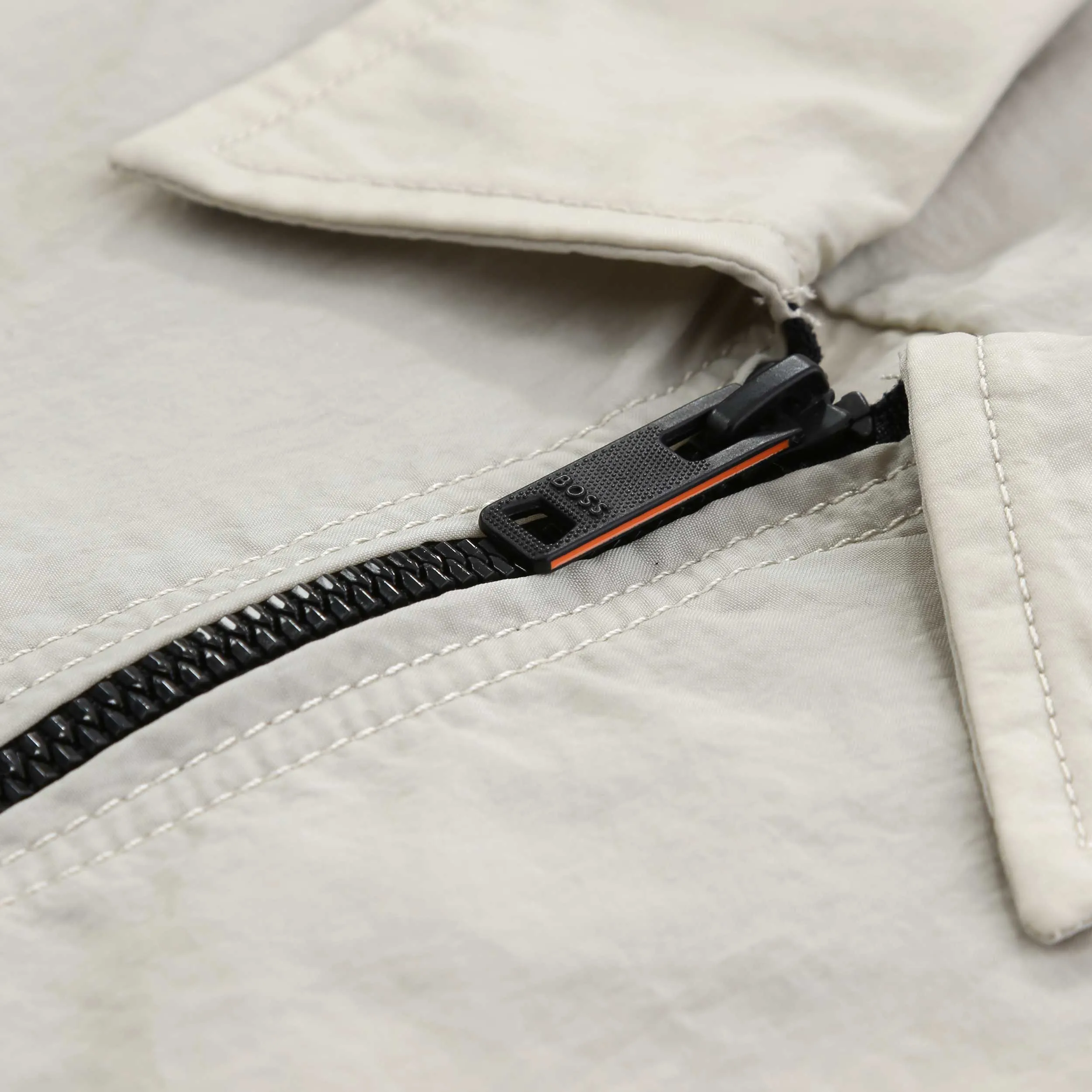 BOSS Lovvy Overshirt in Light Beige