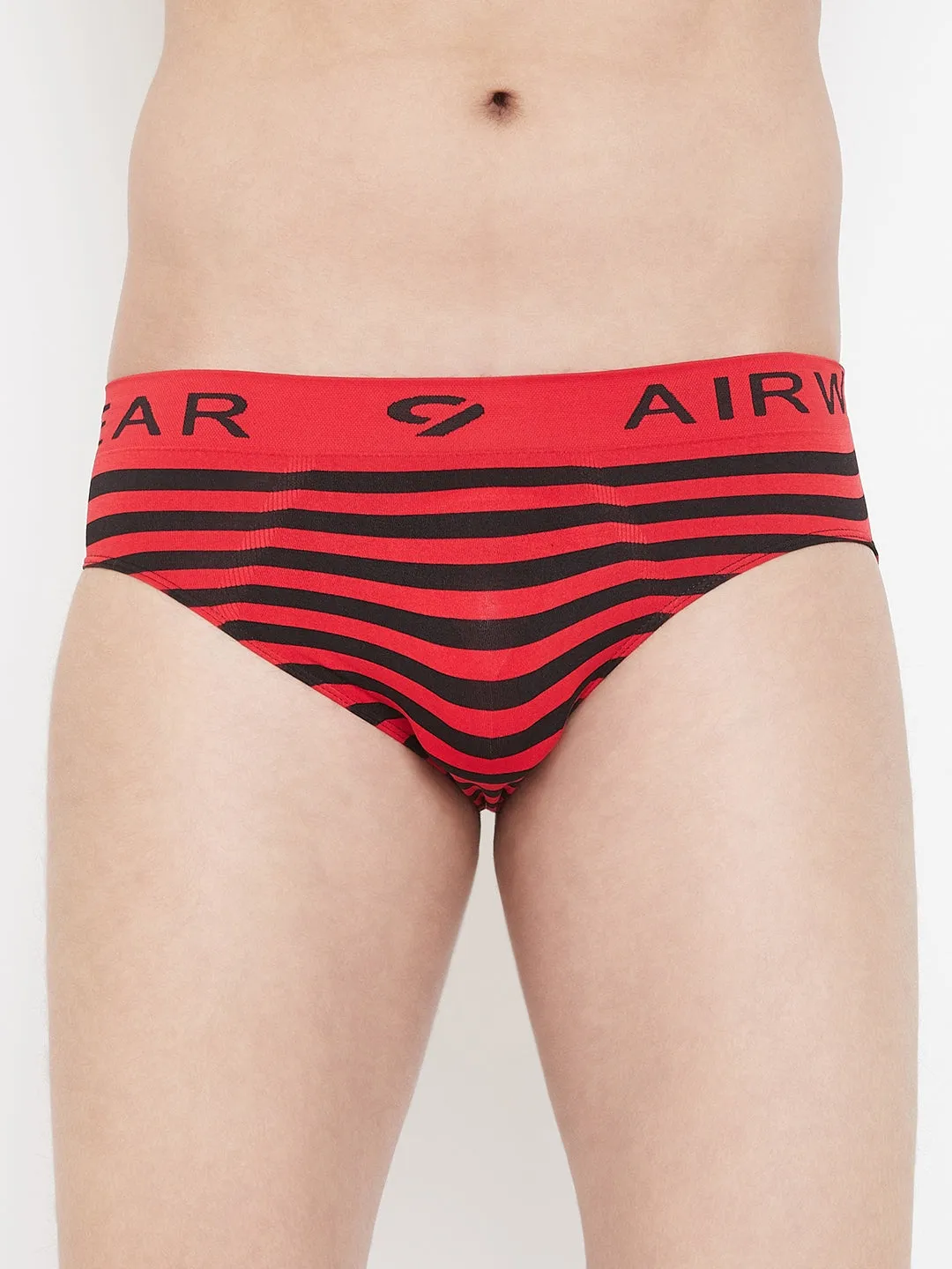 C9 Airwear Seamless Striped Briefs for Men - Grey