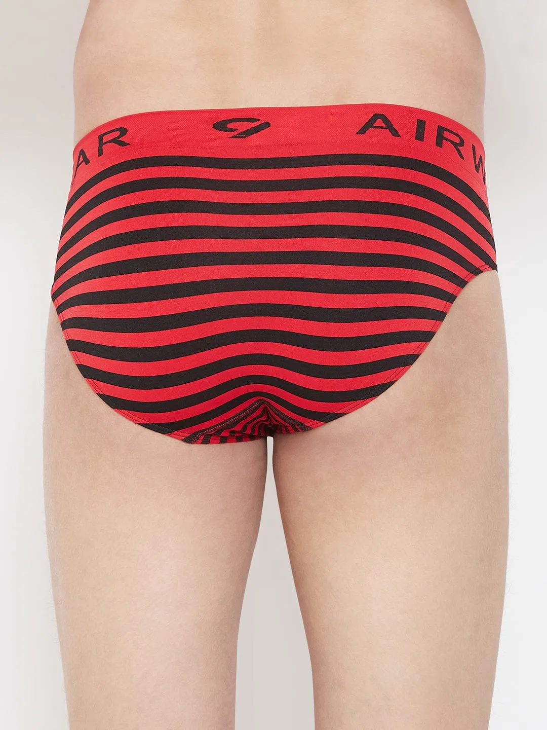 C9 Airwear Seamless Striped Briefs for Men - Grey
