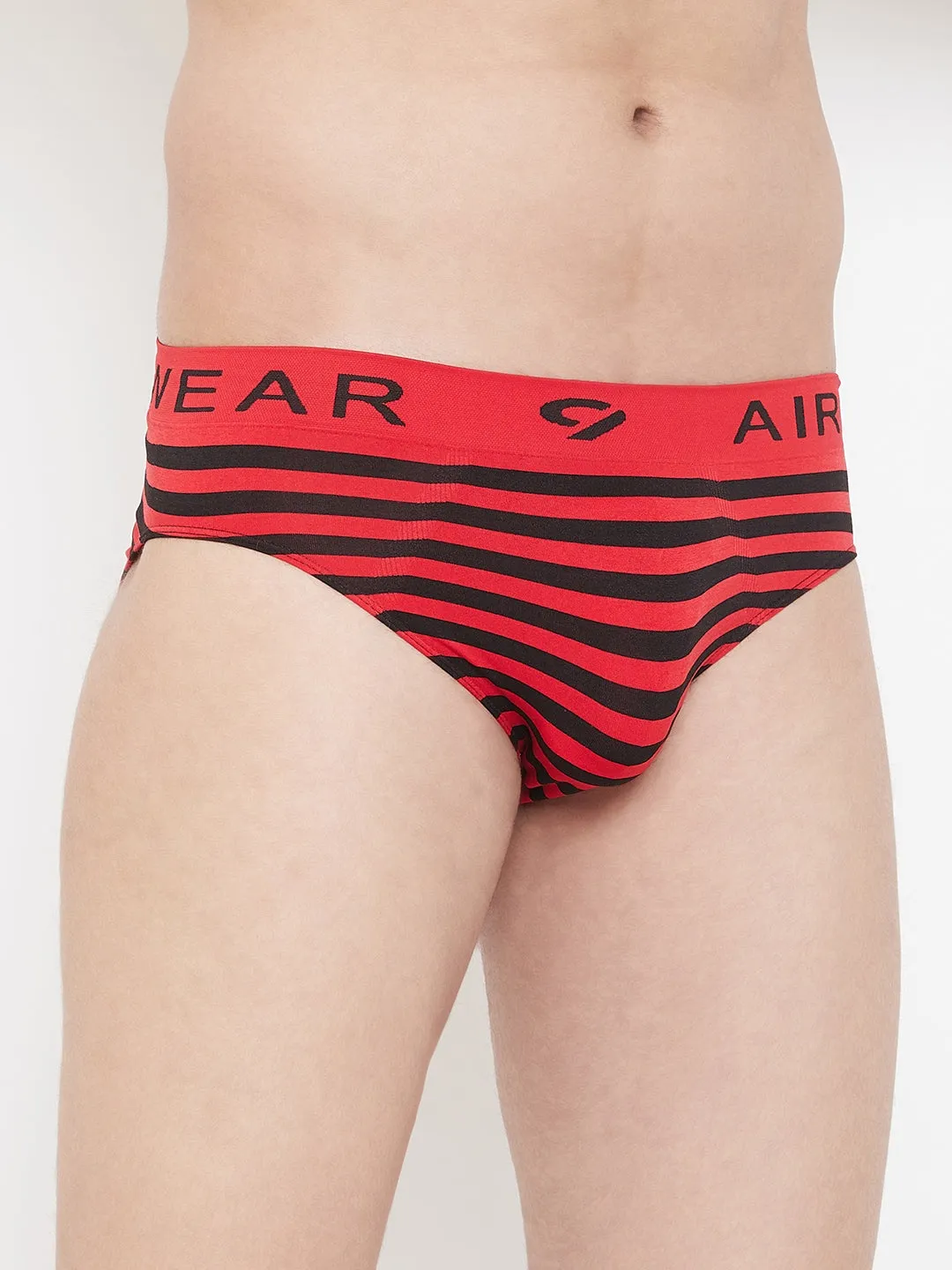 C9 Airwear Seamless Striped Briefs for Men - Grey