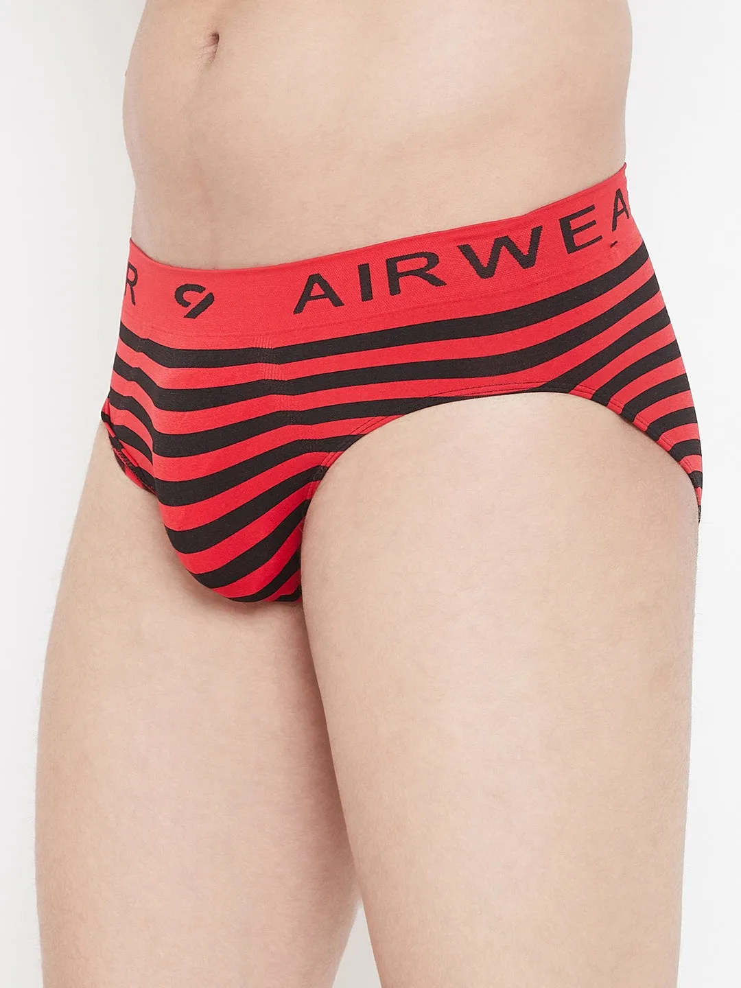 C9 Airwear Seamless Striped Briefs for Men - Grey