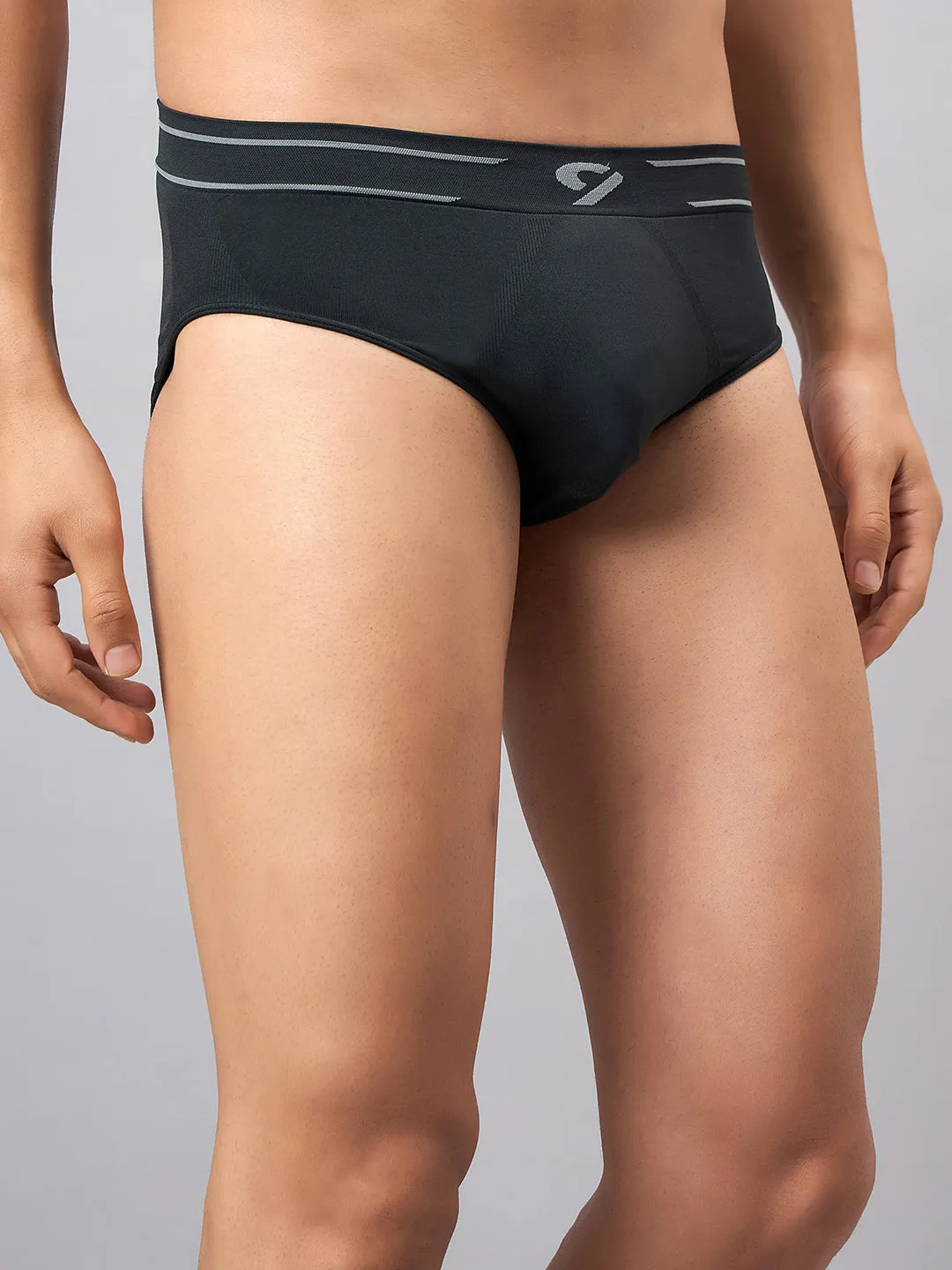 C9 AIRWEAR Skin friendly Seamless Briefs for Men - ELEPHANT GREY