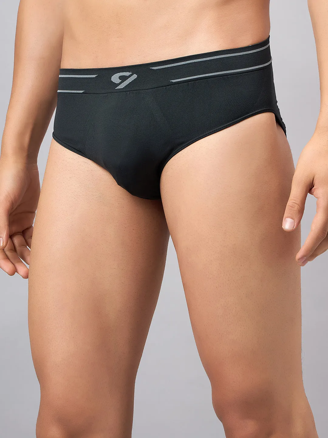C9 AIRWEAR Skin friendly Seamless Briefs for Men - ELEPHANT GREY