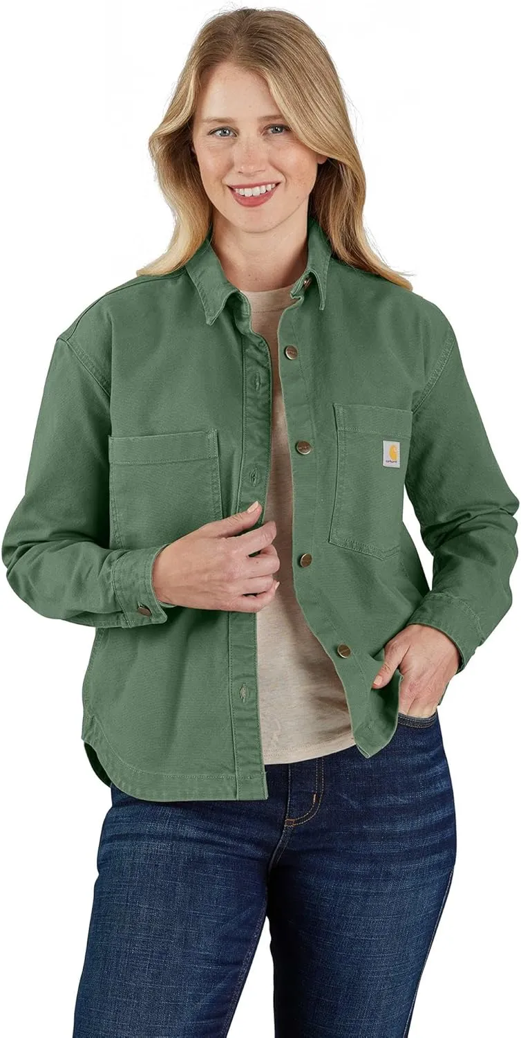 Carhartt Women's Rugged Flex Loose Fit Heavyweight Duck Overshirt