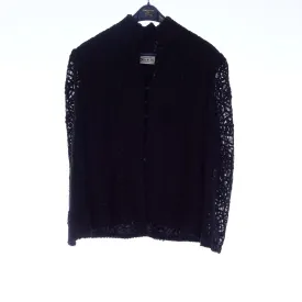 Caroline Charles Wool Blend Embroidered Black Long Sleeved Jacket UK Size 14