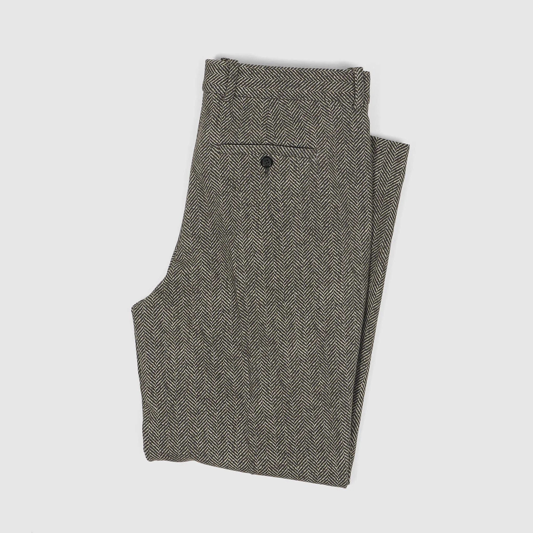 Circolo 1901 Ladies Gray Herrinbone Comfort Fleece Chino