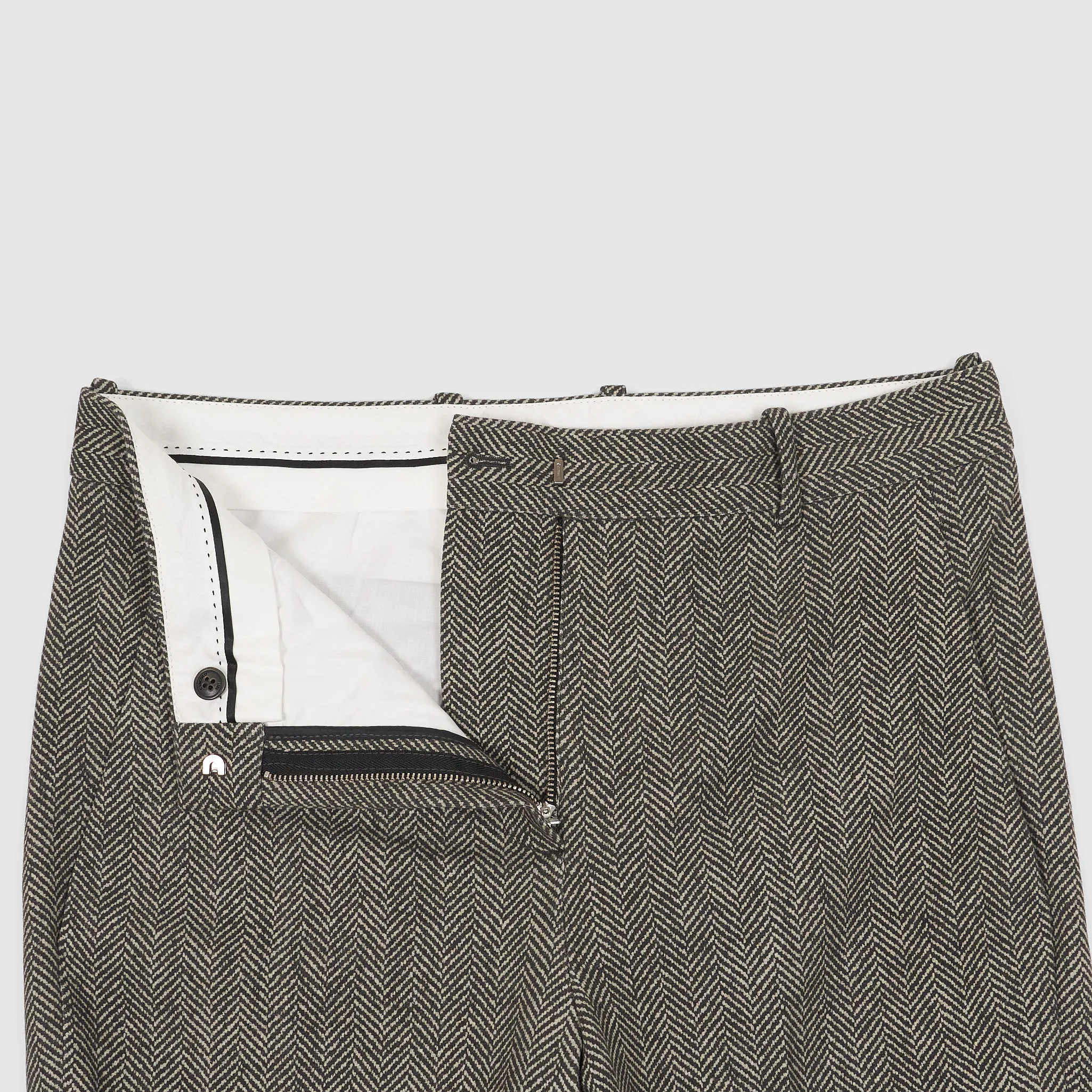 Circolo 1901 Ladies Gray Herrinbone Comfort Fleece Chino