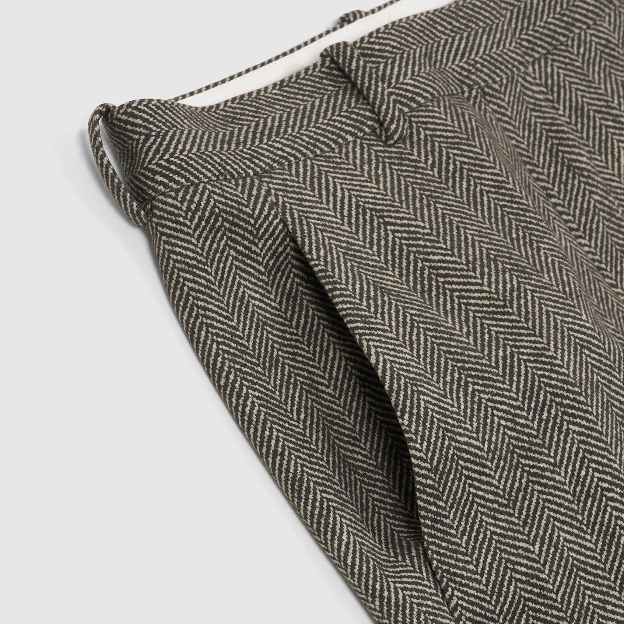 Circolo 1901 Ladies Gray Herrinbone Comfort Fleece Chino