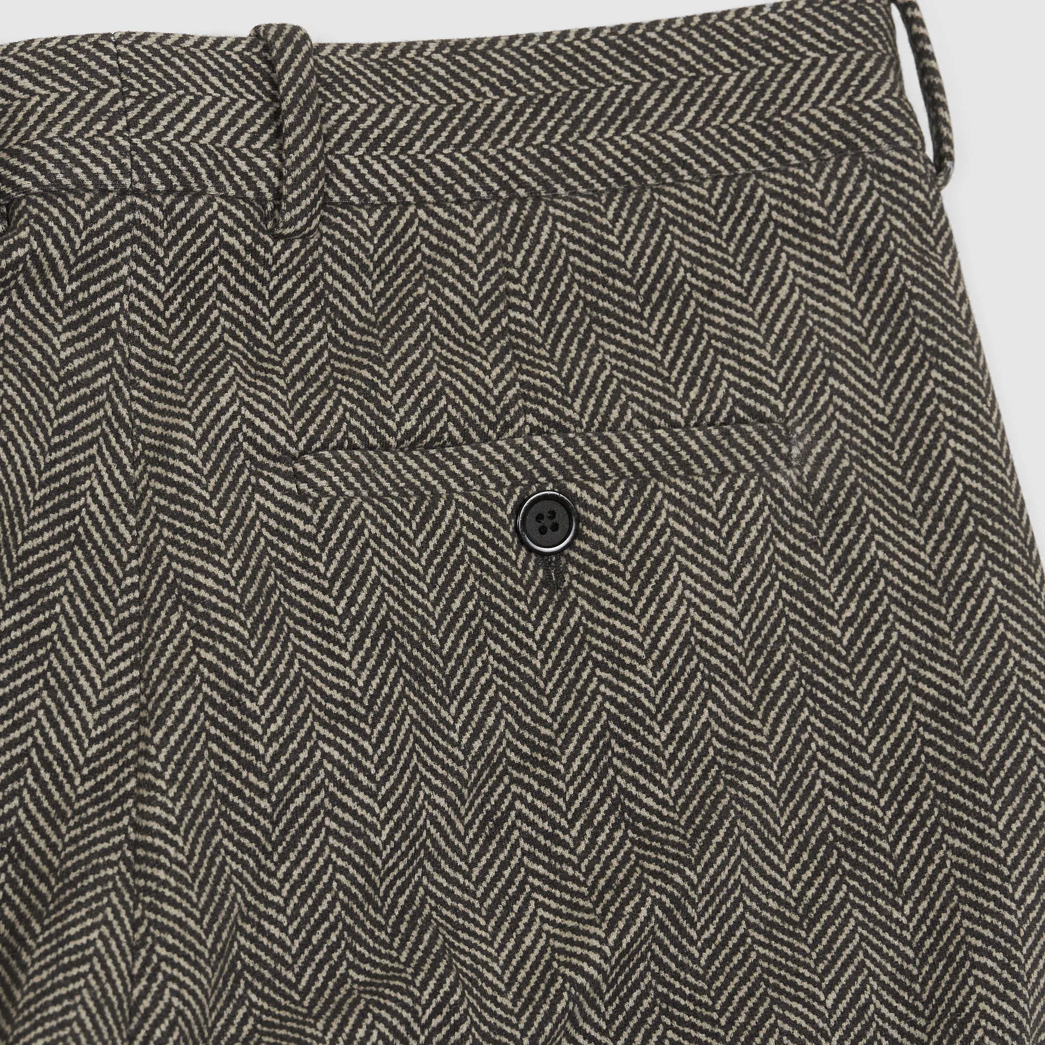Circolo 1901 Ladies Gray Herrinbone Comfort Fleece Chino