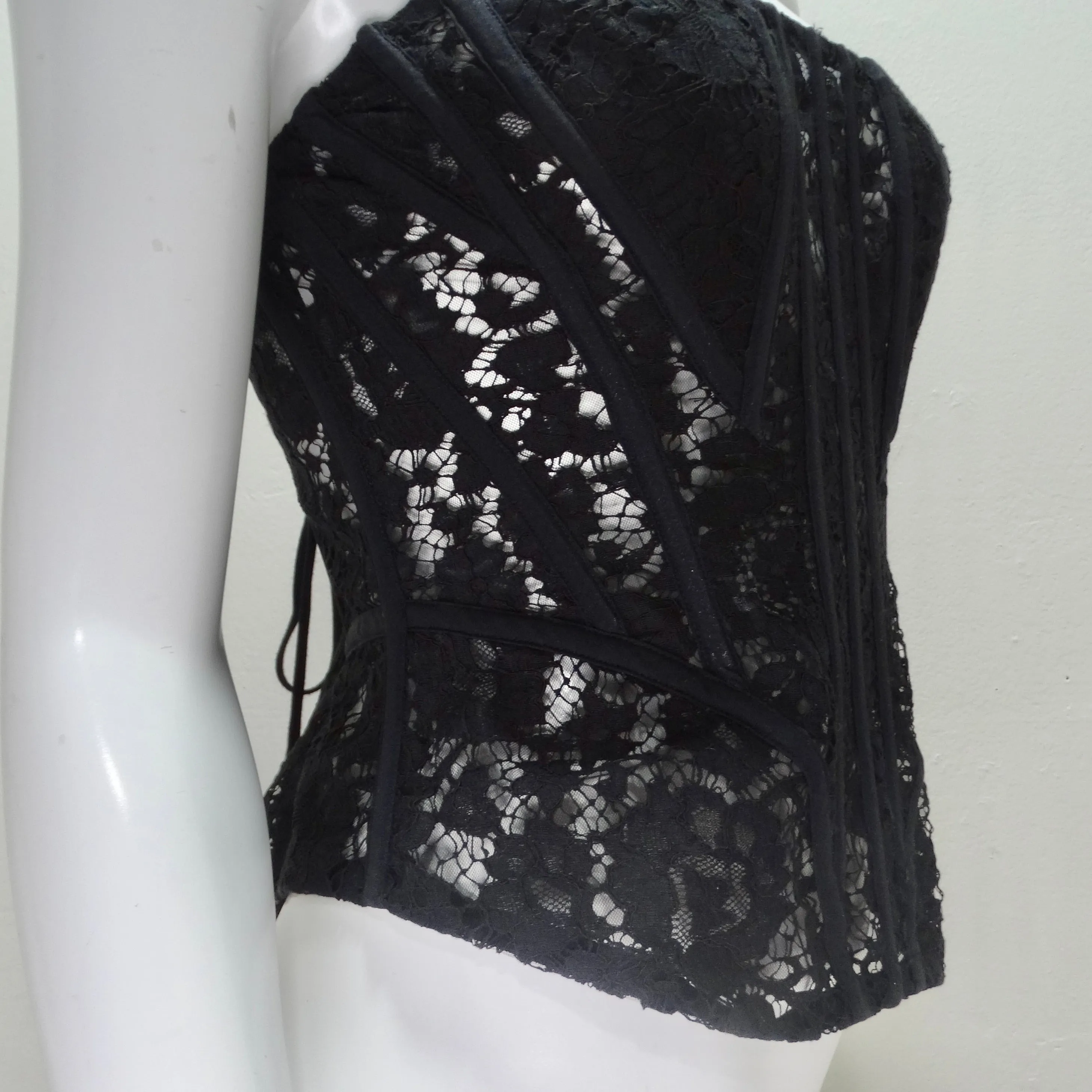 Dolce & Gabbana Lace Panelled Corset Top