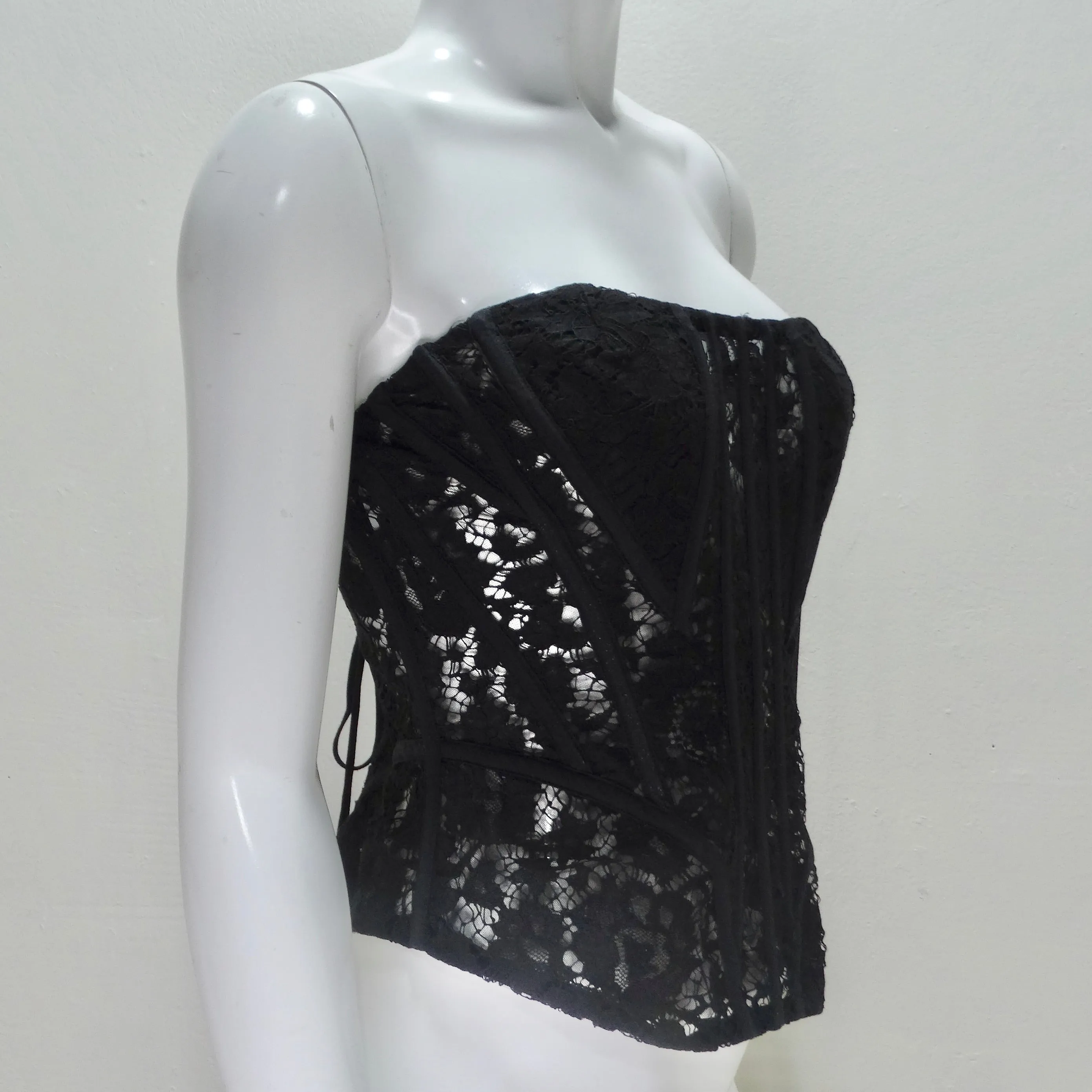 Dolce & Gabbana Lace Panelled Corset Top
