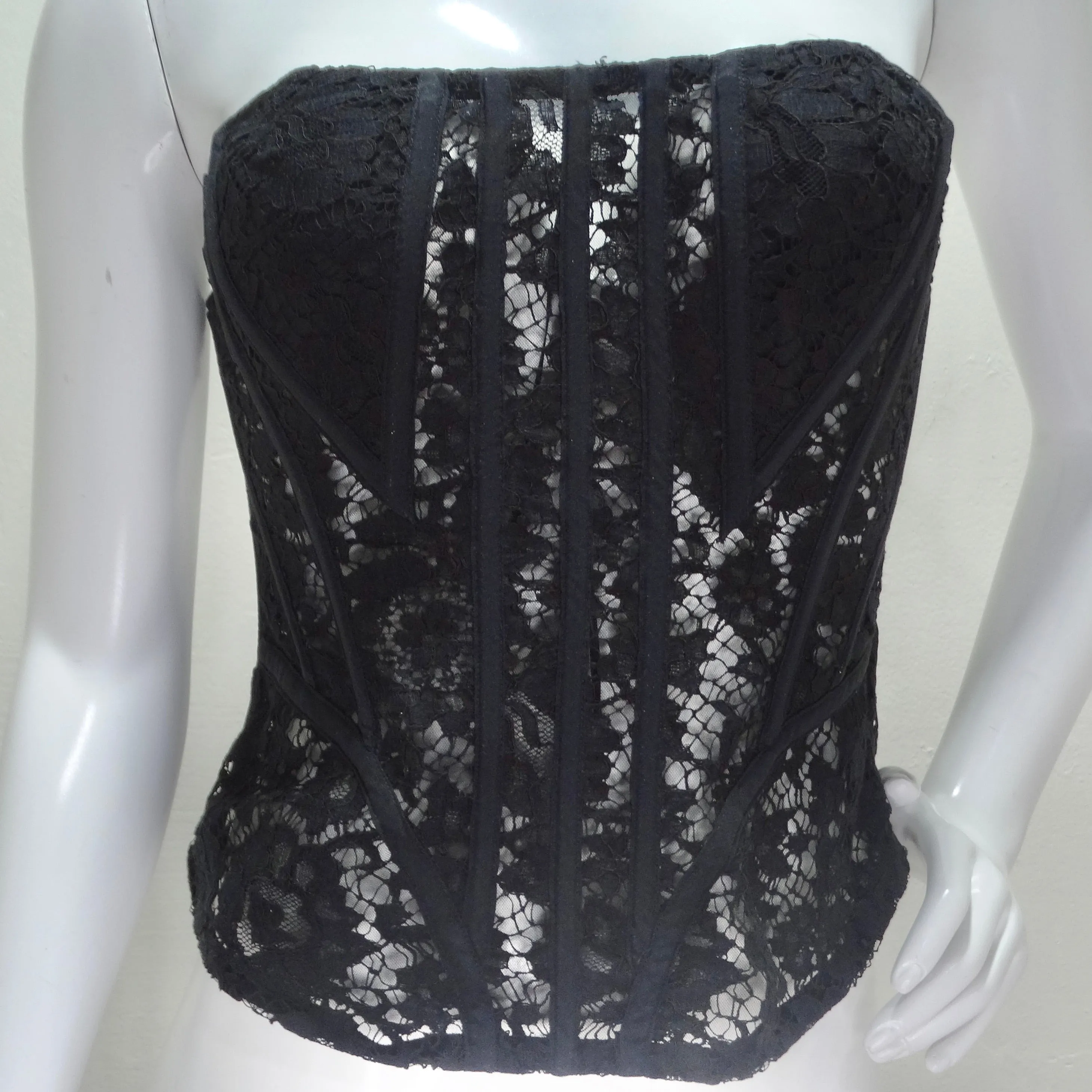 Dolce & Gabbana Lace Panelled Corset Top