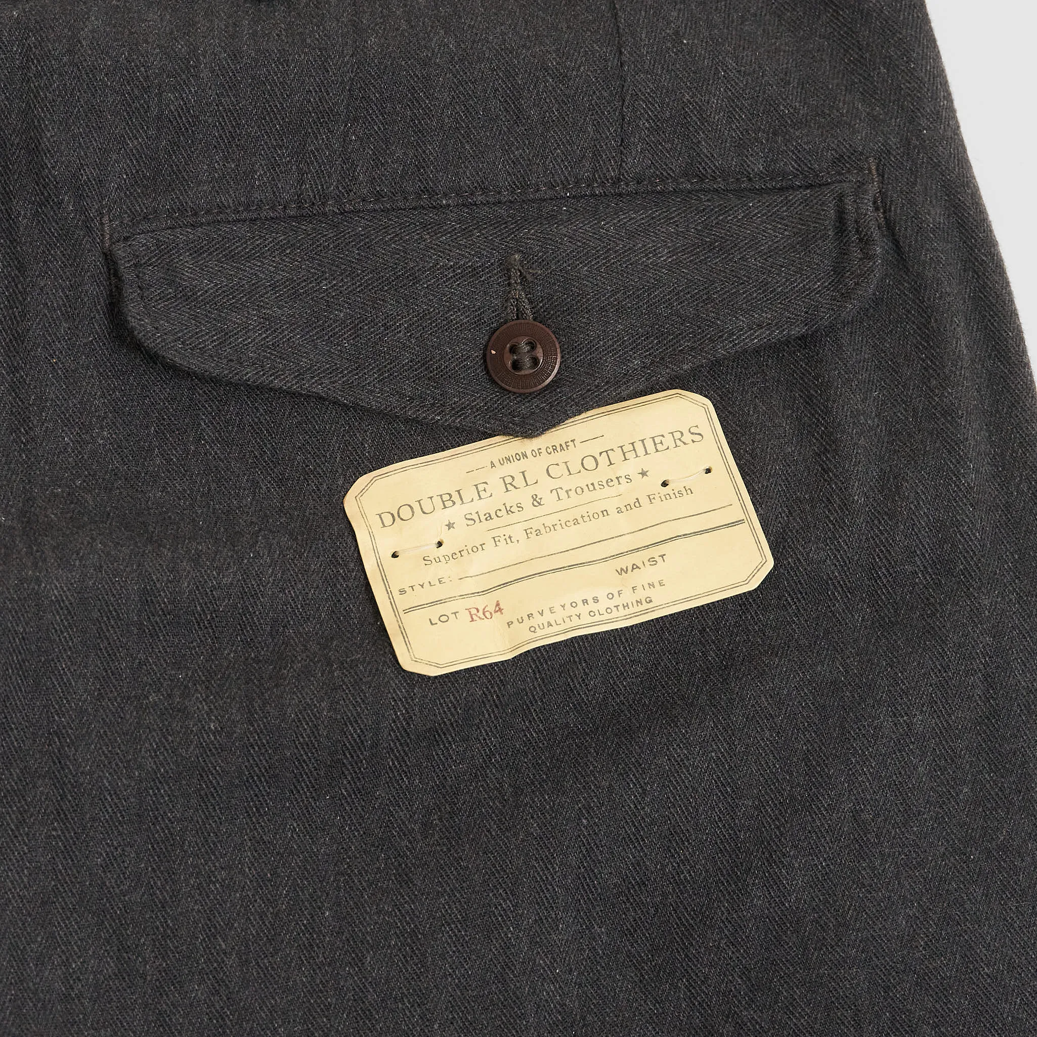 Double RL Officer's Herringbone Chamonix Flat Pant Chino