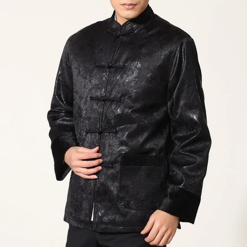 Dragons Pattern Traditional Chinese Wadded Jacket