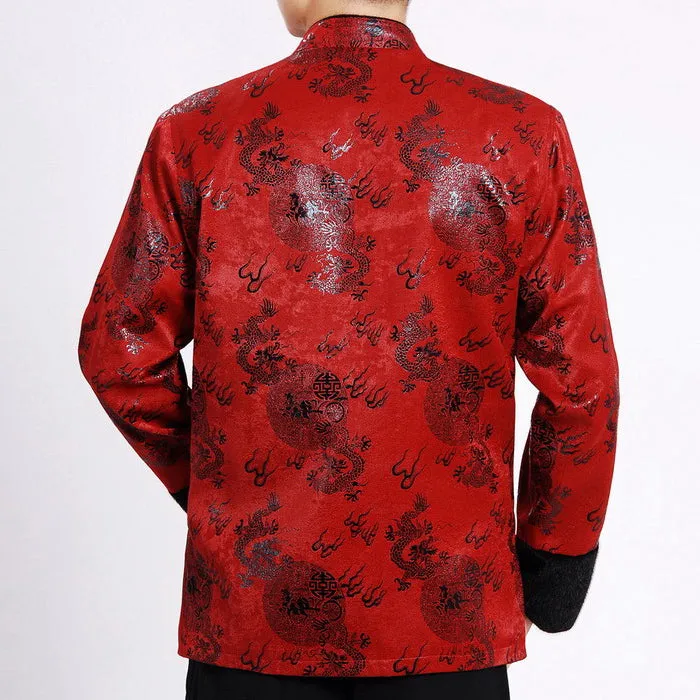 Dragons Pattern Traditional Chinese Wadded Jacket