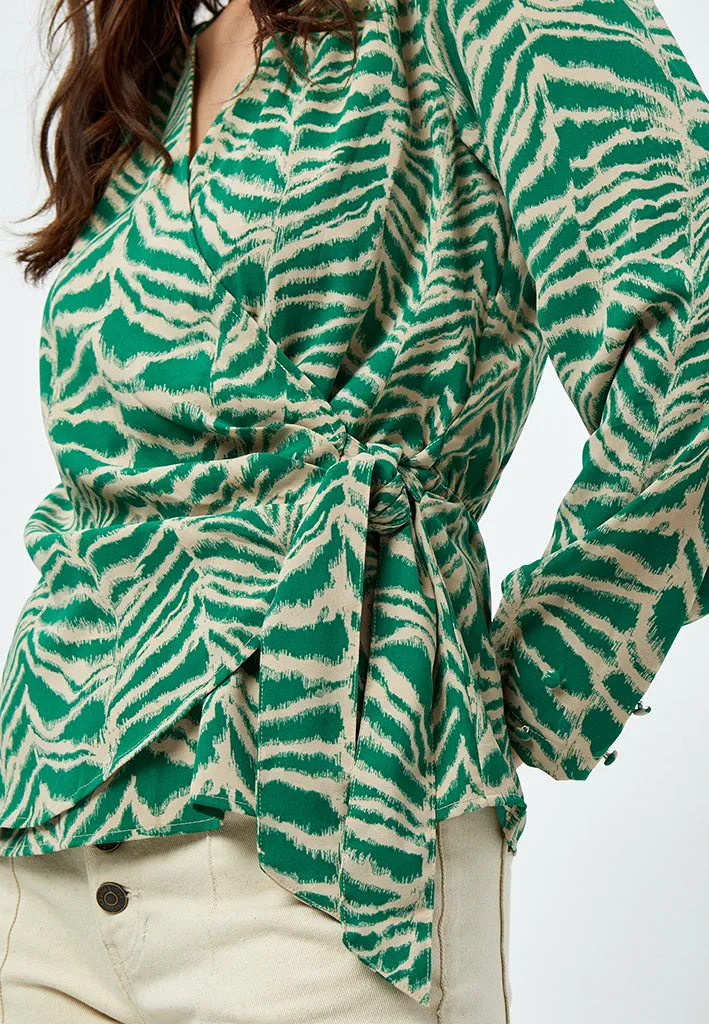 DSAlberte Wrap Blouse - Simply Green