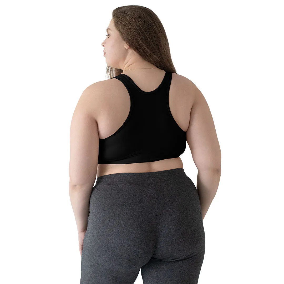 French Terry Racerback Nursing & Sleep Bra | Black