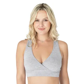 French Terry Racerback Nursing & Sleep Bra | Grey Heather