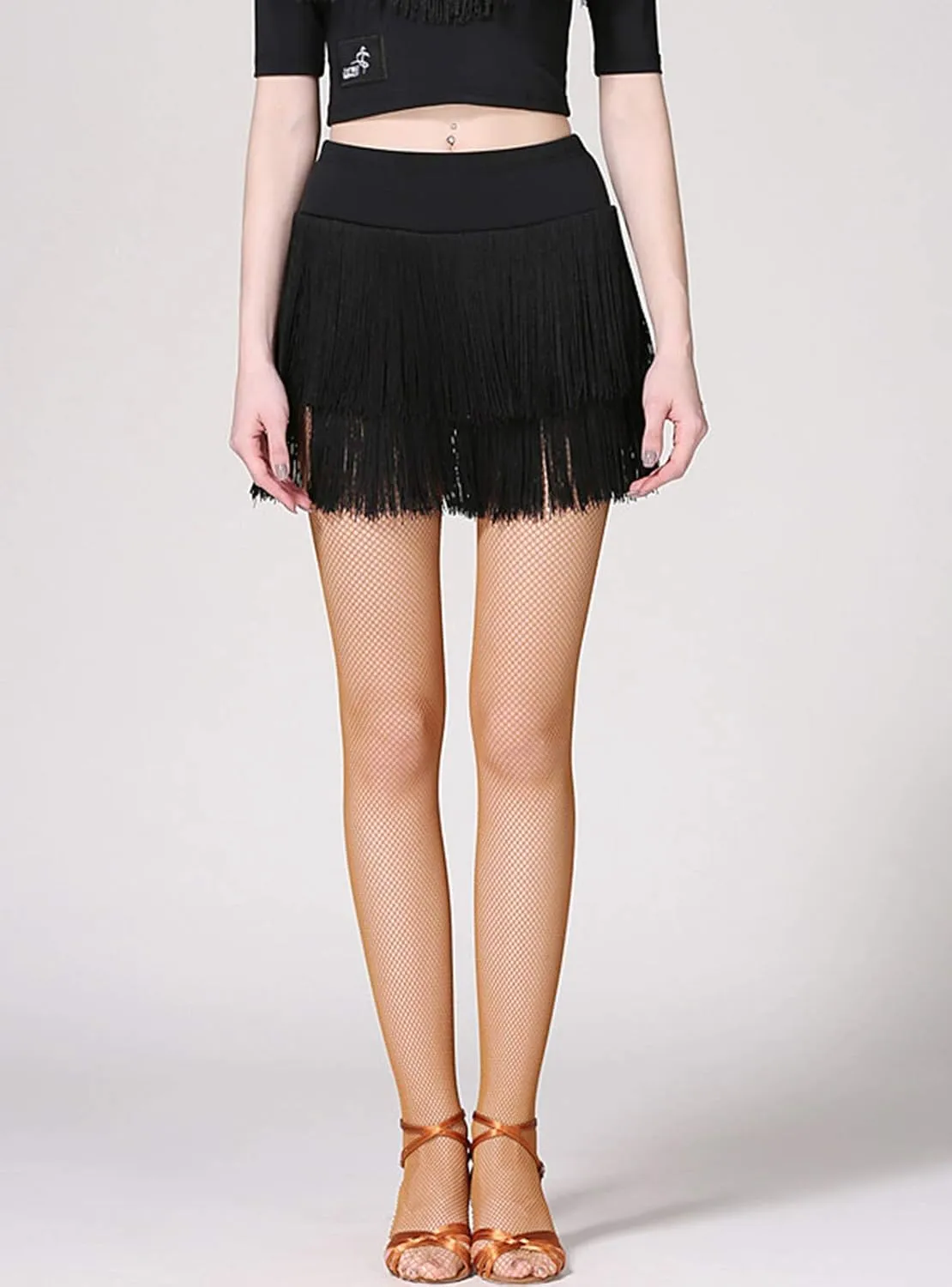 Fringe Dance Skirts for Women Teens Ballroom Latin Salsa Skirt Festive Rave Sexy Mini Shorts Skirt