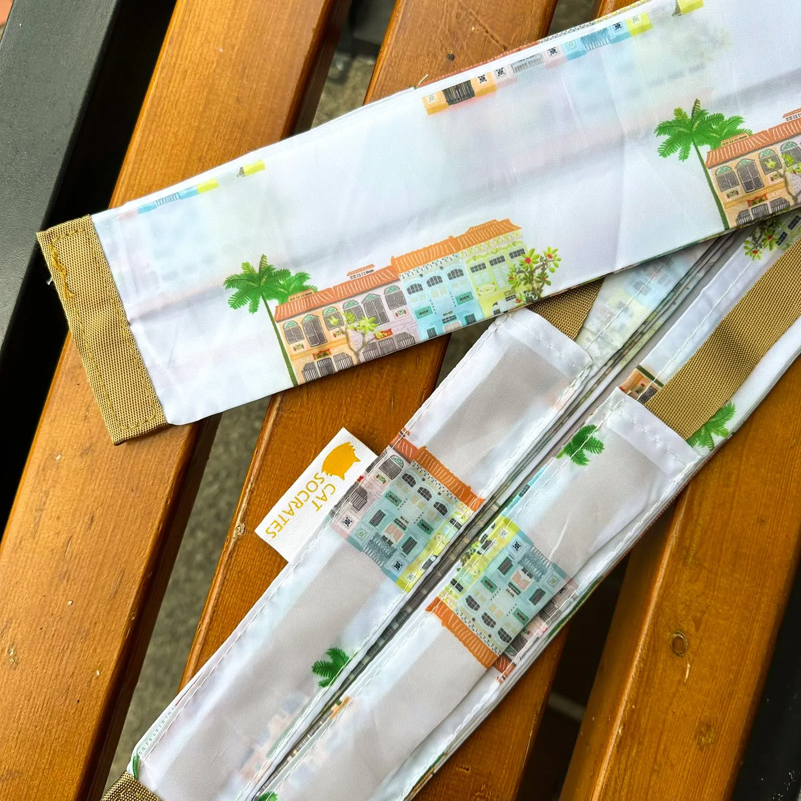Instantly Fold Shopper Bag Peranakan Shophouse Yellow