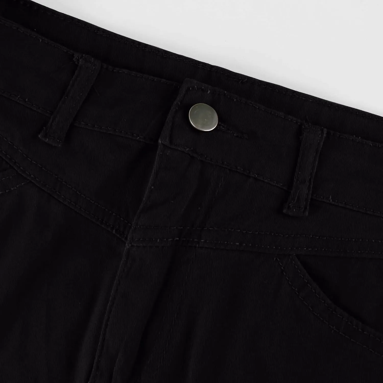 Jean Skirts for Women Denim Casual Y2k High Waisted Skirts Vintage Frayed Raw Hem Long Denim Skirt with Pockets