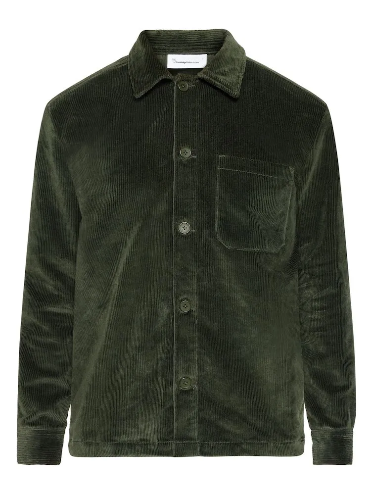 KCA 1190032 Streched 8 wales corduroy overshirt 1090 forrest night men