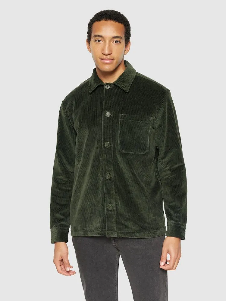 KCA 1190032 Streched 8 wales corduroy overshirt 1090 forrest night men