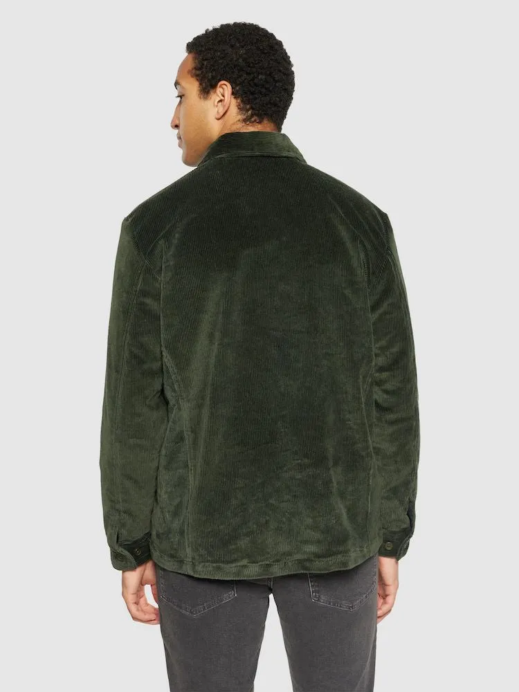 KCA 1190032 Streched 8 wales corduroy overshirt 1090 forrest night men
