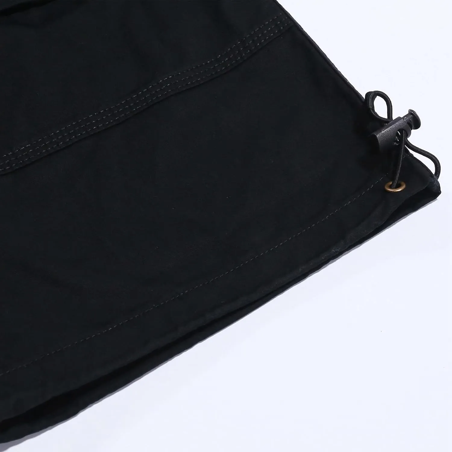 Men's Mid Rise Cotton Capri Hiking Shorts Drawstring Multi Pocket Cargo Shorts 2025 Trendy Elastic Waist Cropped Cargo Pants
