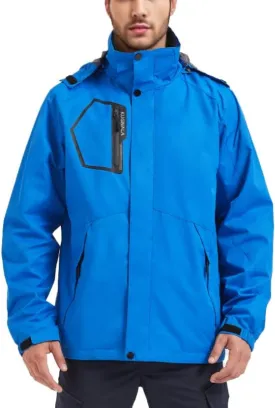 Men's Rain Jacket Waterproof Lightweight Hood jackets for Hiking Cycling Travel Raincoat S-6XL