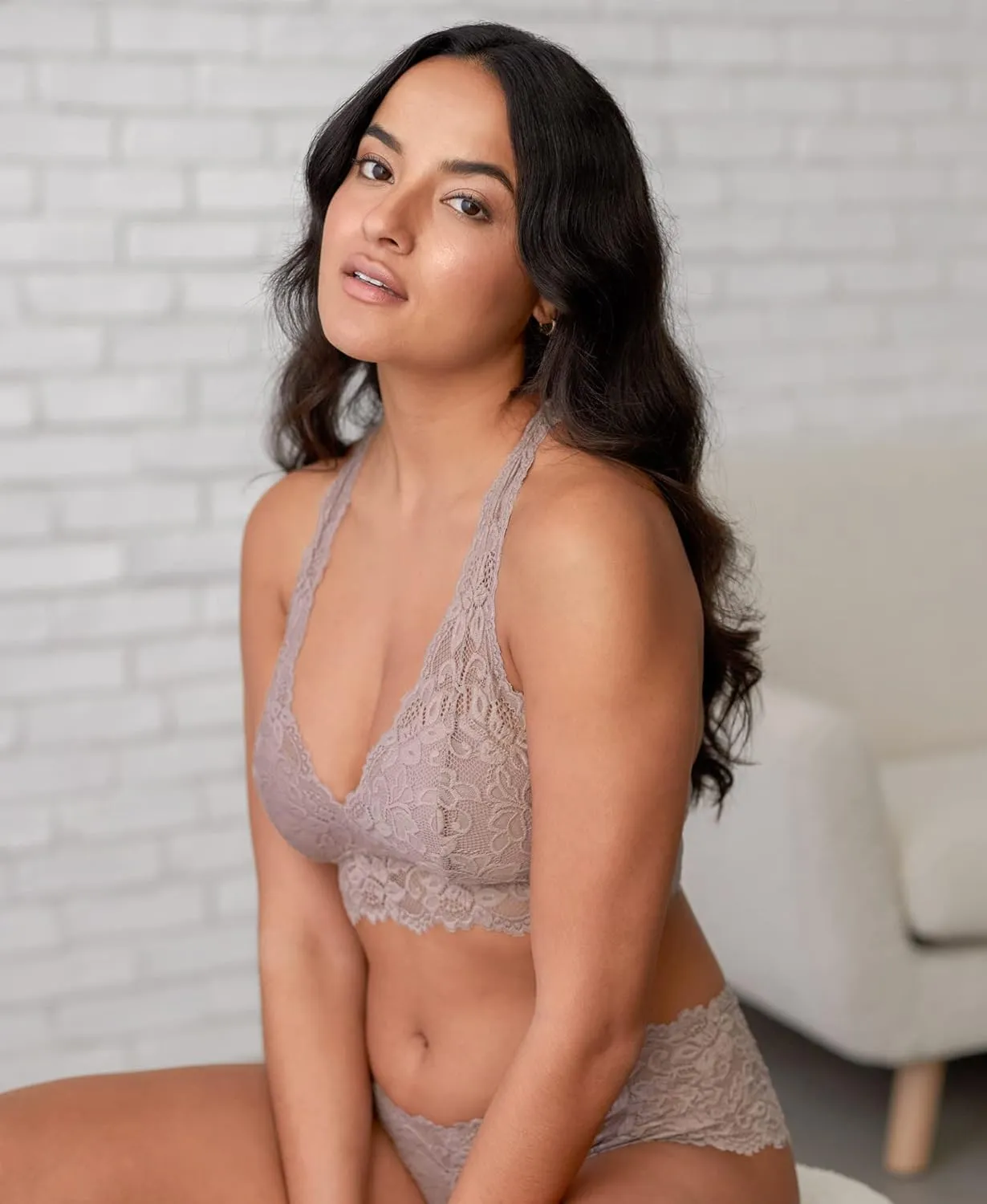 Mia Lace Bralette for Women, Unpadded and Unlined Wireless Bra, Perfect Racerback Everyday Lingerie