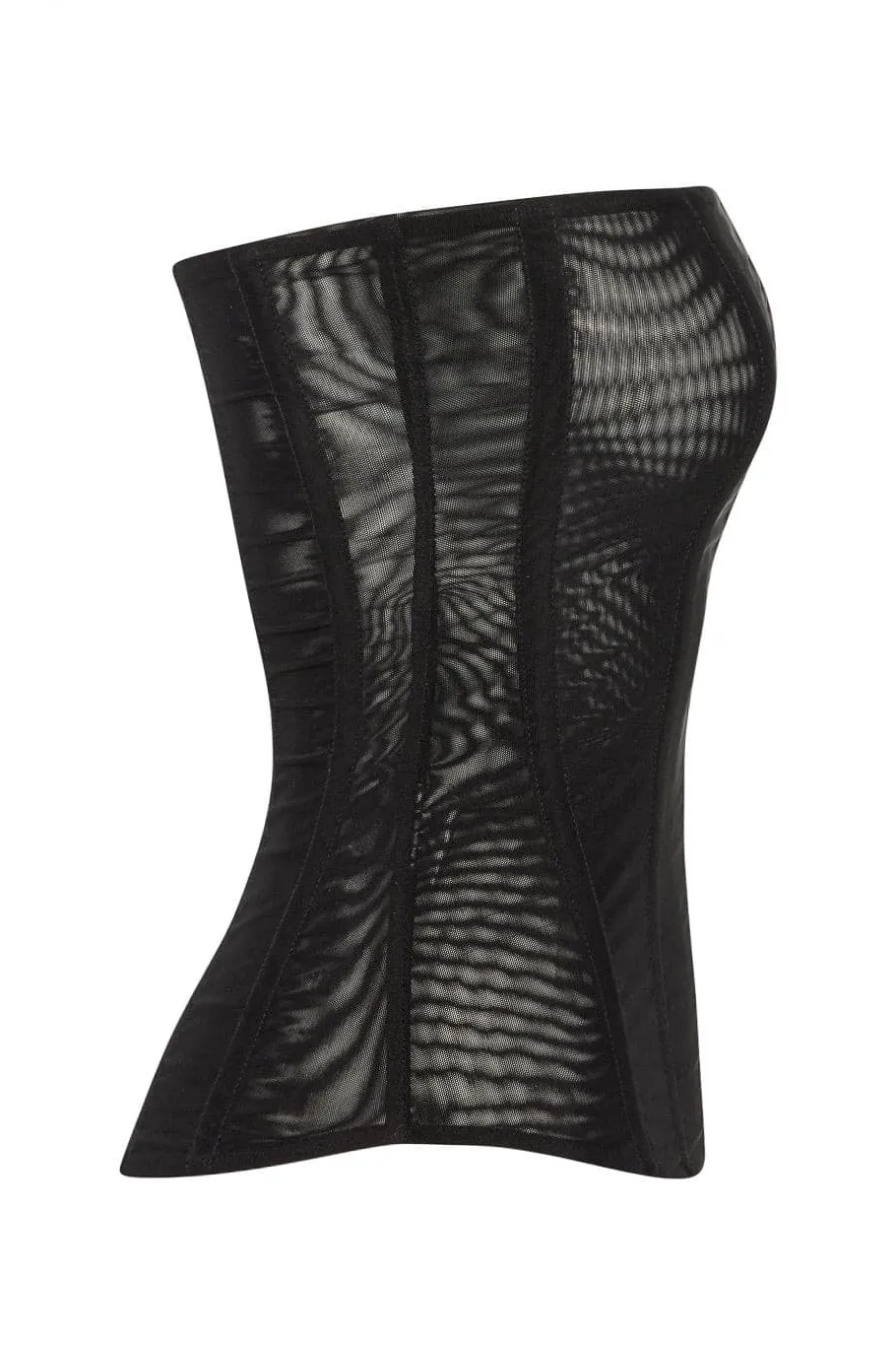 Muse Mesh Corset Top - Black