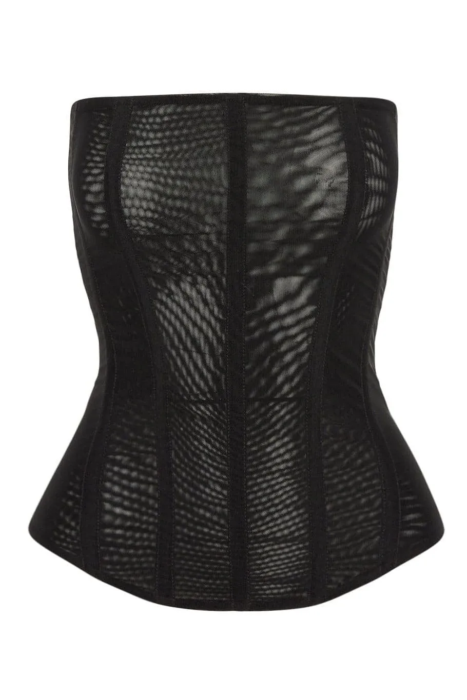 Muse Mesh Corset Top - Black