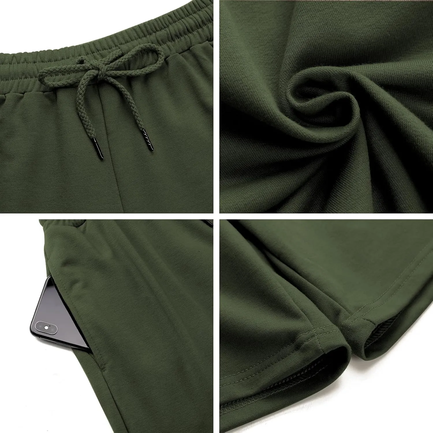 Quenteen Women's Athletic Shorts Jogger Sweat Casual Loose Bermuda Shorts (Available in Plus Size)