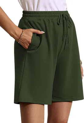 Quenteen Women's Athletic Shorts Jogger Sweat Casual Loose Bermuda Shorts (Available in Plus Size)