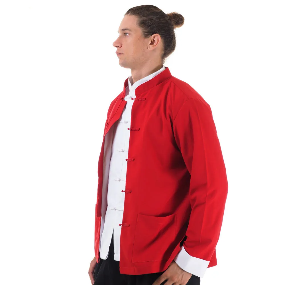 Red Chinese Tai Chi Tang Suit Jacket